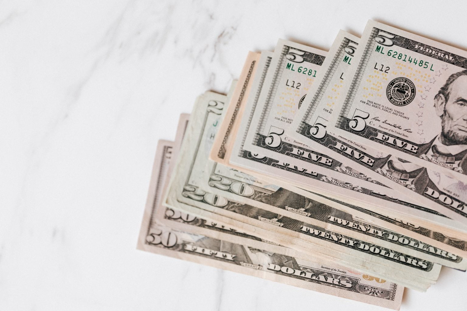 a stack of paper money