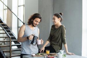 a couple of women talking