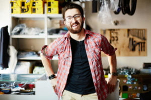 a person wearing glasses