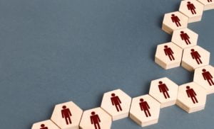 a group of people playing a game
