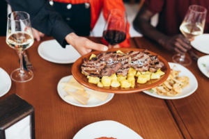 waiter serving