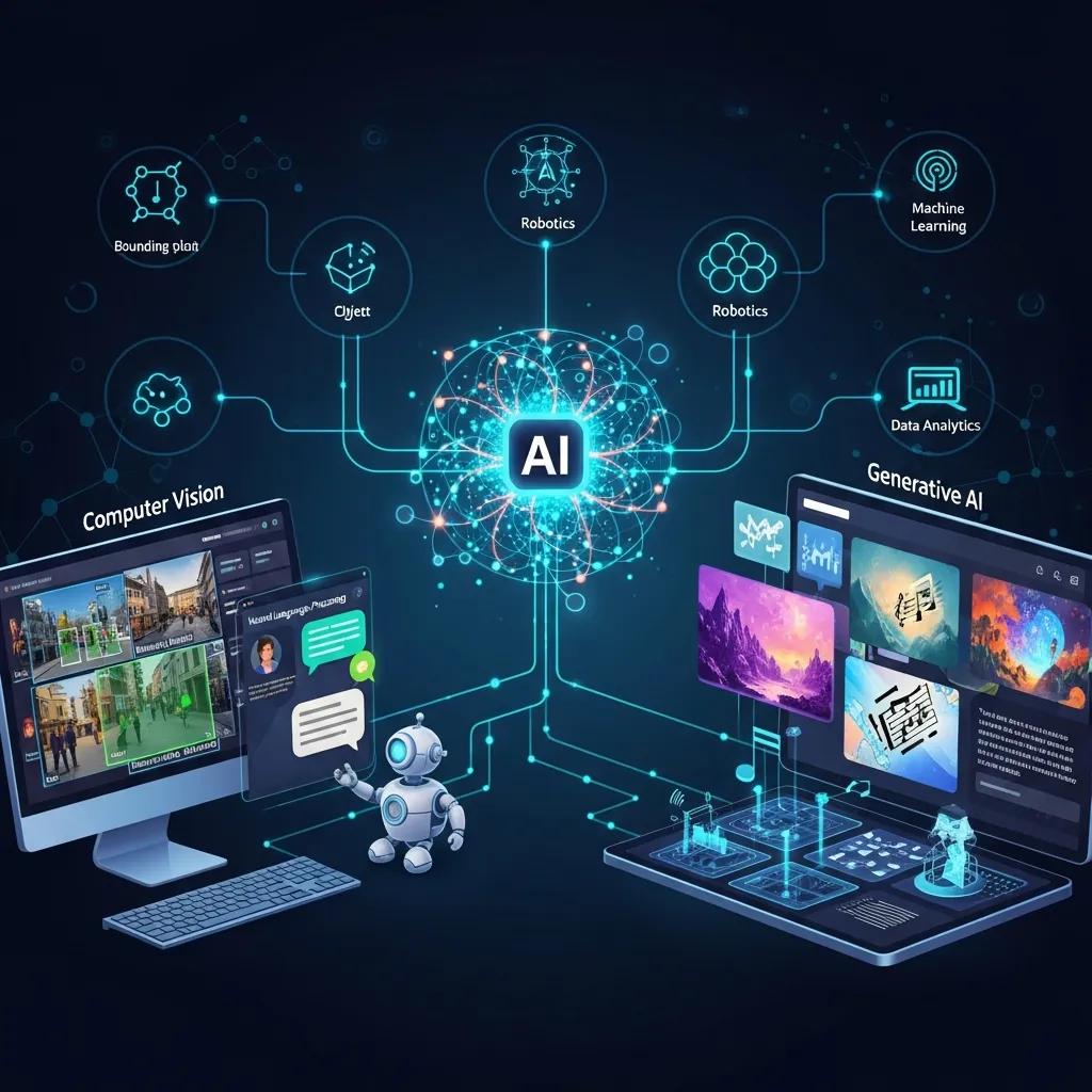 Visual representations of emerging AI technologies driving innovation