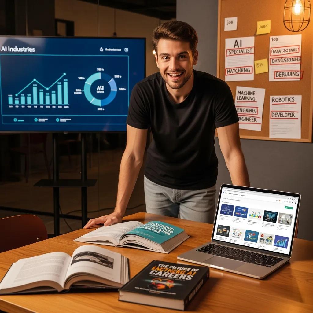 Young professional exploring career opportunities in AI development